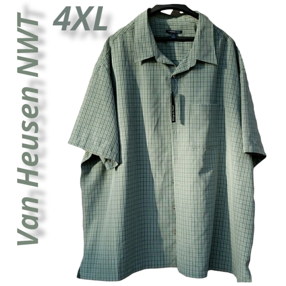Van Huesen Studio Big & Tall 4XL NWT Short Sleeve - Picture 1 of 9